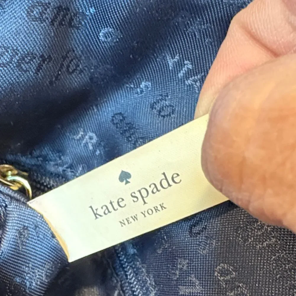 Kate Spade Bag Purse Handbag Leather Color Block Pebbled Domed Satchel Bag Tote